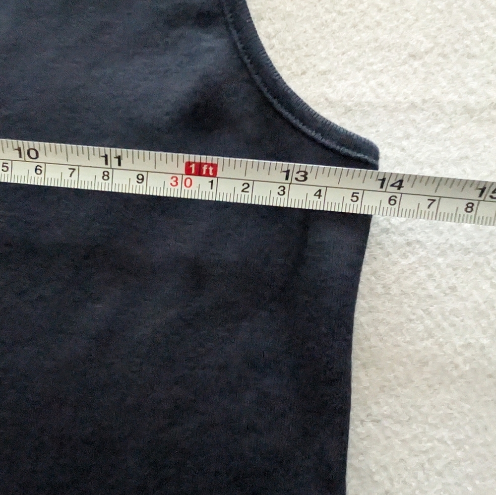 Tommy Hilfiger Navy V Neck Tank Top Striped Tie Shoulder 100% Cotton Sz S Preppy image 8